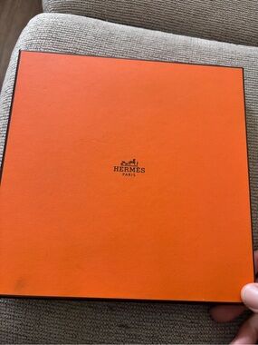 Hermès Orange Box with Black Logo